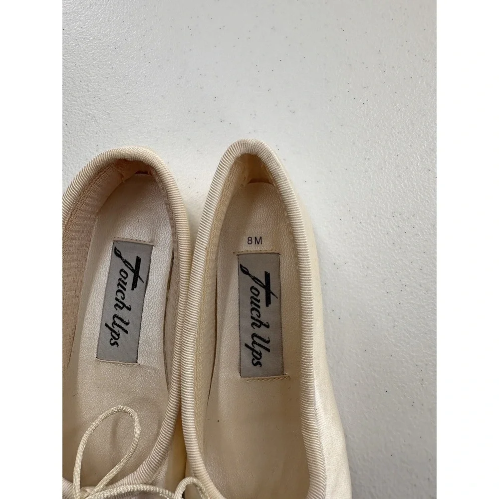 Touch Ups Flower Bridesmaid Ballet Shoes Size 8 Dance Children‎ Flat Satin Girl